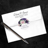 Weelderige Bloesems | Paarse en Roze Bloemenboeket Ronde Sticker