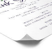 weelderige bloesems | Paarse en roze Garland Drink Poster (Hoek)