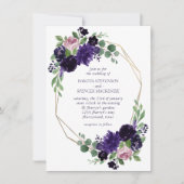 weelderige bloesems | Paarse en Roze Rose Bloemen  Kaart (Voorkant)