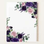 weelderige bloesems | Paarse en Roze Rose Bloemen  Planner (Achterkant)
