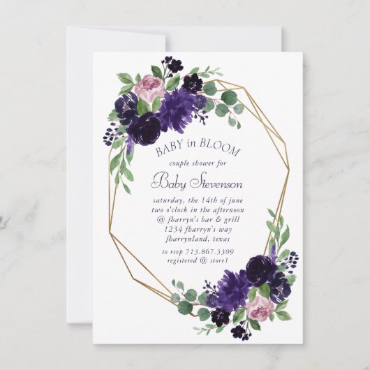 weelderige bloesems | Paarse en Roze Rose Liefde i Kaart (Voorkant)