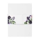 weelderige bloesems | Paarse en Roze Rozen Custom Uitnodigingen Wikkel (Achterkant Voorbeeld)