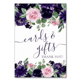 weelderige bloesems | Paarse en roze rozen Garland Kaart