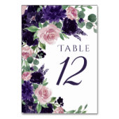 weelderige bloesems | Paarse en Roze Rozen Krans Kaart (Voorkant)