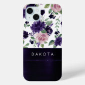 weelderige bloesems | Paarse en Roze Rozen Monogra Case-Mate iPhone Case (Achterkant)