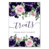 weelderige bloesems | Paarse en roze rozen traktat Kaart (Achterkant)