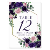 weelderige bloesems | Paarse en roze rozenbloem Kaart (Voorkant)