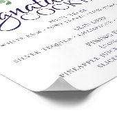 weelderige bloesems | Paarse en roze Signature Dri Poster (Hoek)