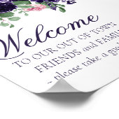 Weelderige Bloesems | Paarse en Roze Uitstappers Poster (Hoek)