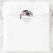 weelderige bloesems | Paarse en roze wegwerpcamera Ronde Sticker (Tas)