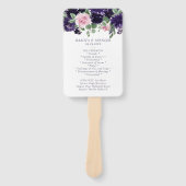 weelderige bloesems | Paarse Pink Rose Garland-pro Handwaaier (Voorkant)