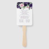 weelderige bloesems | Paarse Pink Rose Garland-pro Handwaaier (Achterkant)