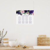 weelderige bloesems | Paarse roze 10 bovenste zitg Poster (Keuken)