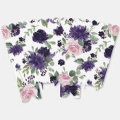 weelderige bloesems | Royal Paarse en roze rozenpa Bedankdoosjes (Ongevouwen)