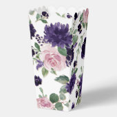 weelderige bloesems | Royal Paarse en roze rozenpa Bedankdoosjes (Voorkant)