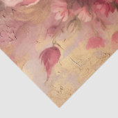 Weelderige blos en bordeauxrood Engels rozen goud Tissuepapier (Detail)