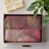 Weelderige blos en bordeauxrood Engels rozen goud Tissuepapier (Geschenk)