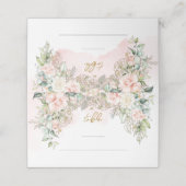 Weelderige blos rozen boeket bruiloft plaats kaart plaatskaartje (Buitenkant ongevouwen)
