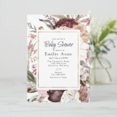 Weelderige Boho Rozen, Dalia's en Wilde Bloemen Ui Kaart (Staand voorkant)