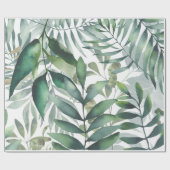 Weelderige Botanische Waterverf Gift Wrap Cadeaupapier (Vlak)