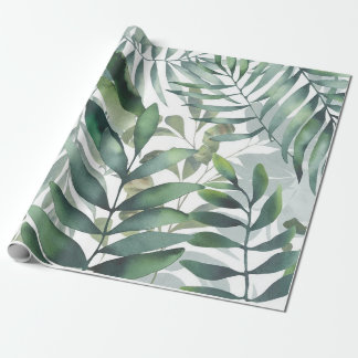 Weelderige Botanische Waterverf Gift Wrap Cadeaupapier
