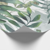 Weelderige Botanische Waterverf Gift Wrap Cadeaupapier (Hoek)