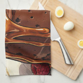 Weelderige Chocolade Caramel Besencake Theedoek (Quarter Fold)
