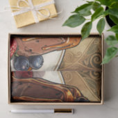 Weelderige chocolade-caramel-bessencake tissuepapier (Geschenk)