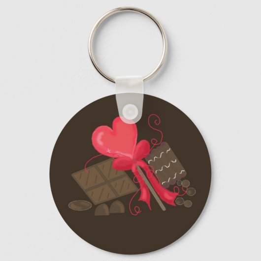 Weelderige Chocolade Traktaties Sleutelhanger (Voorkant)