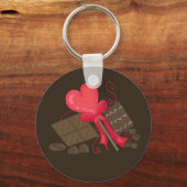 Weelderige Chocolade Traktaties Sleutelhanger (Voorkant)