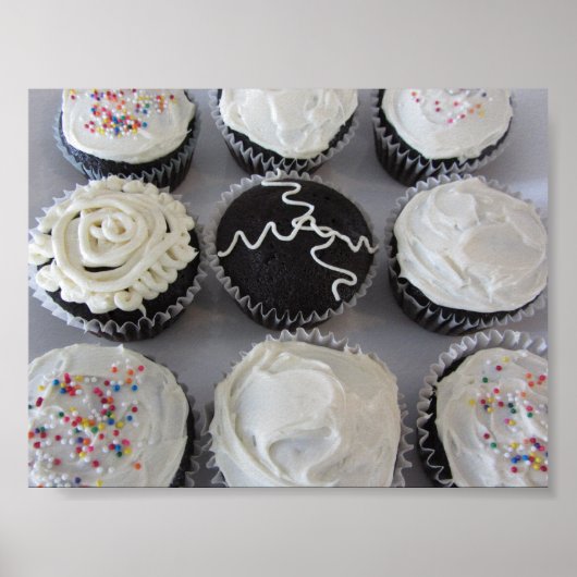 Weelderige Cupcakes Poster (Voorkant)