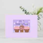 Weelderige Cupcakes Verjaardagsfeestje Kaart (Staand voorkant)