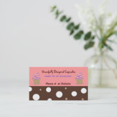 Weelderige Cupcakes Visitekaartje (Staand voorkant)