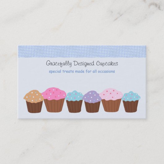 Weelderige Cupcakes Visitekaartje (Voorkant)