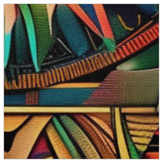 Weelderige Cyaan "Levendig Historisch Embleem" Tex Stof