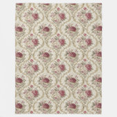 Weelderige Damask Blanket met rijke Victoriaans ch Fleece Deken (Voorkant)