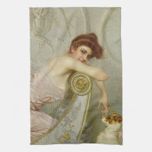 weelderige dame speels plagen haar puppy hond