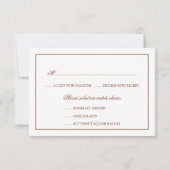 Weelderige Deco elegante chic rode trouwreactie Kaart (Achterkant)