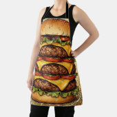 Weelderige drievoudige cheeseburger schort (Insitu)