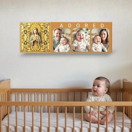 Weelderige Eerbied: De Heilige V - AANBID Baby Fot Canvas Afdruk