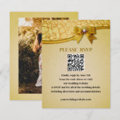 Weelderige Elegante Retro Abstracte Bloemen en Bla Informatiekaartje (Voorkant / Achterkant)