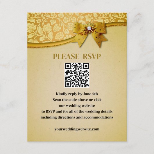 Weelderige Elegante Retro Abstracte Bloemen en Bla Informatiekaartje (Voorkant)