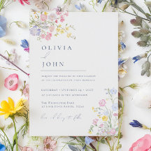 Weelderige Elegante Wilde Bloemen Stof Blauw Bruil