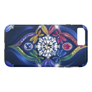 Weelderige elegantie: diamant en edelsteen gegrave iPhone 8/7 plus hoesje