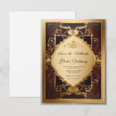 Weelderige Elegantie: Exclusieve Uitnodiging voor  (Voorkant / Achterkant)