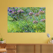Weelderige en levendige afbeelding van Agapanthus- Canvas Afdruk (Insitu (Woonkamer))