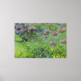 Weelderige en levendige afbeelding van Agapanthus- Canvas Afdruk