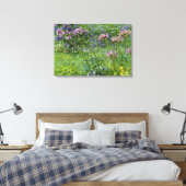 Weelderige en levendige afbeelding van Agapanthus- Canvas Afdruk (Insitu (Slaapkamer))