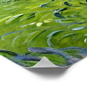 Weelderige en levendige afbeelding van Agapanthus- Poster (Hoek)