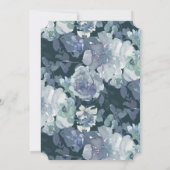 Weelderige en Moody Peony Bouquet bruiloft Kaart (Achterkant)